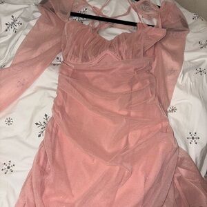 The Vintage Shop Soft Pink Long Sleeve Dress